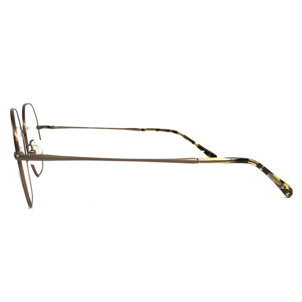 Gigi Studios Eyeglasses Frames ALEGRIA 8117/9 Brown Gold Octagonal 53-17-140